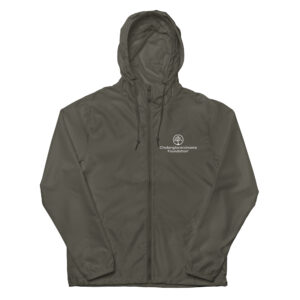 Lightweight CCF Zip-Up Windbreaker in Black and Gray
