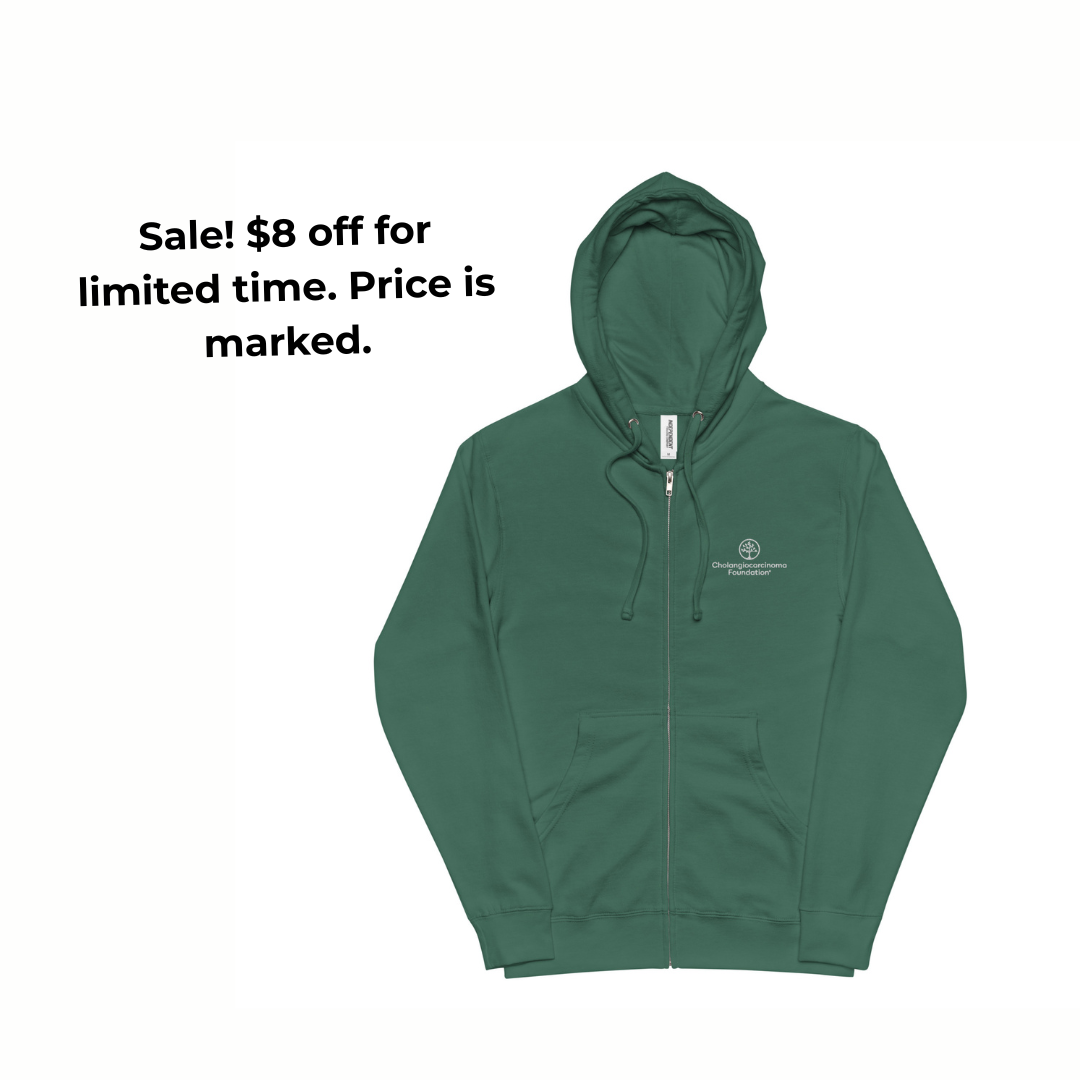 CCF Fleece Zip-Up Hoodie in Gray, Green, and Black