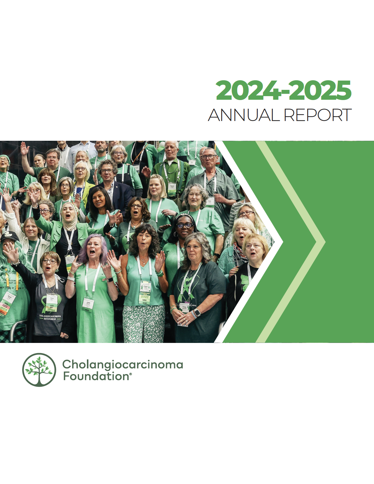 Cover of the Cholangiocarcinoma Foundation's 2023/2024 Annual Report