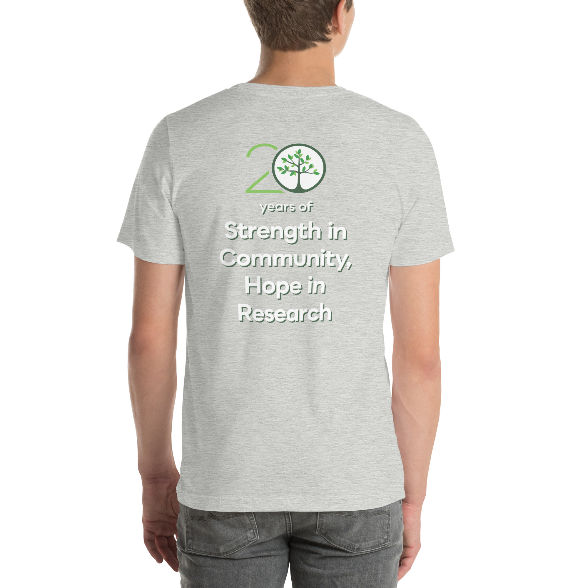 20th Anniversary Shirt for Awareness in Gray, Sage, Classic Green - Image 3