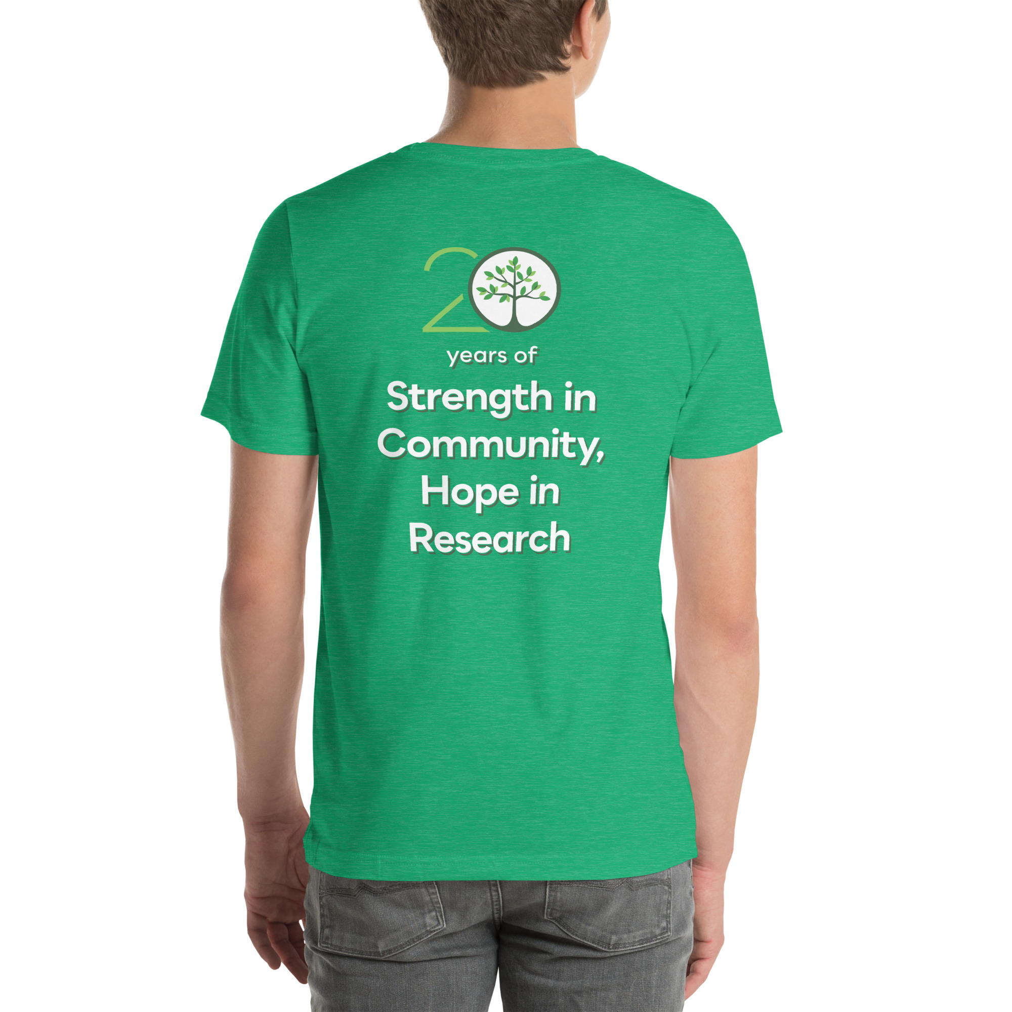 20th Anniversary Shirt for Awareness in Gray, Sage, Classic Green - Image 4
