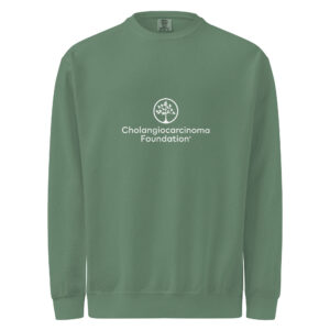 Unisex Crewneck Sweatshirt in Green, Light Gray, and Dark Gray